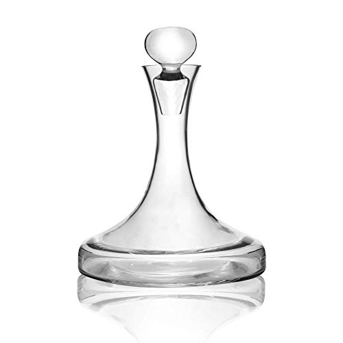 Decantador De Vino De 1.5L | Incluye tapón de vidrio y bolas de limpieza | Jarra de vino blanco y tinto de decantación de vidrio sin plomo|M&W