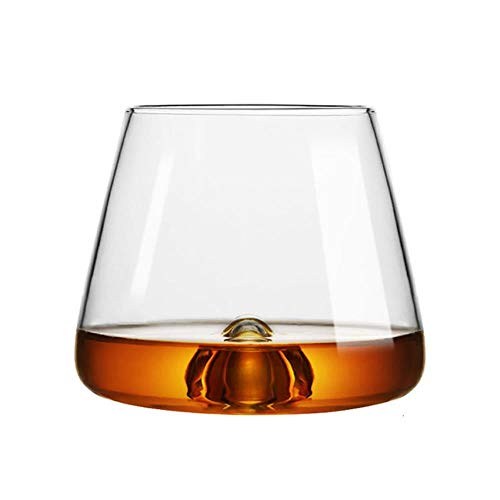 Creative Eddy Whisky Glasses Whiseddy Swirl Ice Cake Rock Whisky Vaso Vaso XO Chivas Coñac Brandy Snifter Copa de Vino Tinto, 1 Piezas, 300ml 13oz