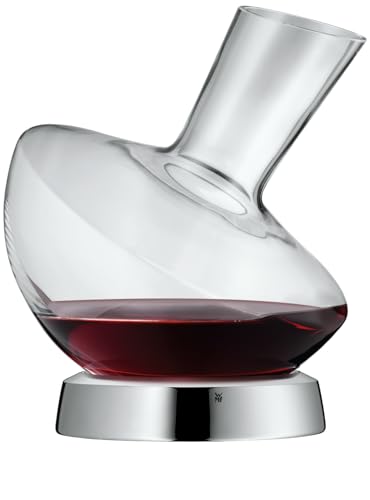 WMF Jette - Decantador de Vino 0,75 L con Soporte de Acero Inoxidable Cromargan, Vidrio