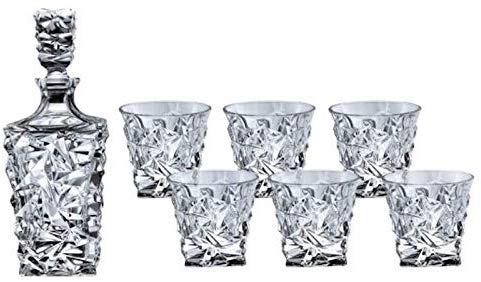 Bohemia Whisky de Juego de regalo Glacier Cristal Jarra + 6 vasos