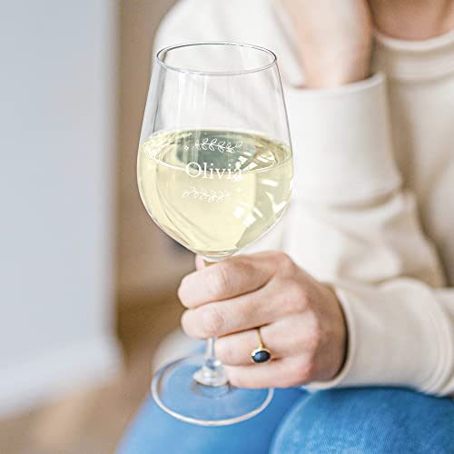 YourSurprise Copa de Vino Blanco Personalizada - Copa de Vino Blanco con Nombre Grabado: Personalizable con Texto, diseños y Diferentes Tipos de Letras (1)