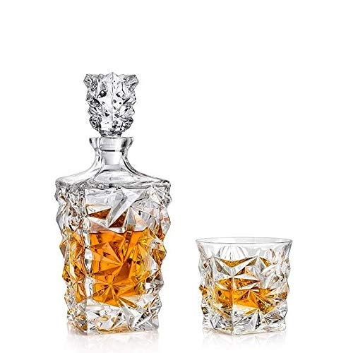 Bohemia Whisky de Juego de regalo Glacier Cristal Jarra + 2 vasos
