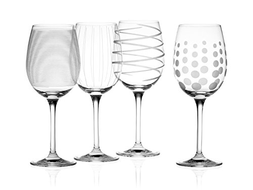 Mikasa Cheers Juego de Copas de Cristal para Vino Blanco 4 Piezas, 450ml