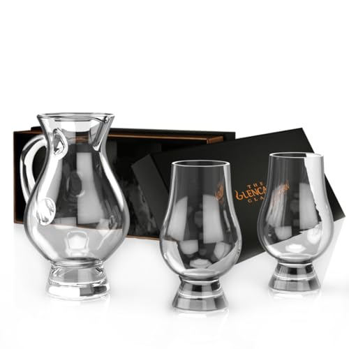 Glencairn - Vaso de whisky, juego de 2 con jarra de agua en caja de presentación