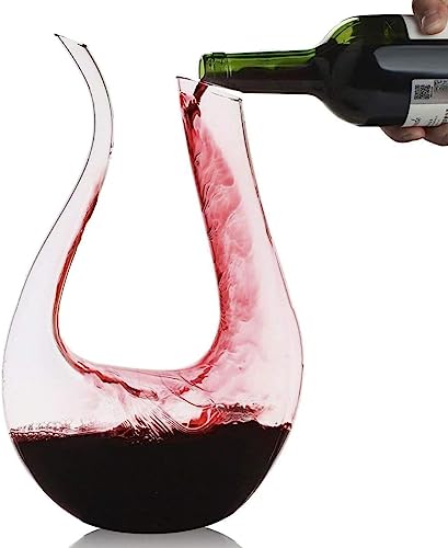 Decantador,Smaier 1200ml Aireador de Rojo Vino,Cristal de Jarra Regalos, Accesorios de Vino