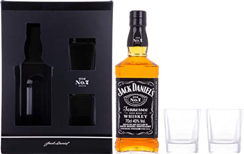 Jack Daniel's Tennessee Whiskey 40% Vol. 0,7l in Giftbox with Rocking glasses