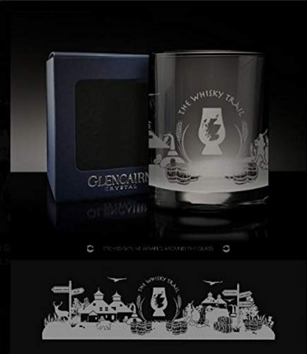 Glencairn The Whisky Trail Skyline Whisky Spirit - Vaso de cristal con caja de presentación de 325 ml