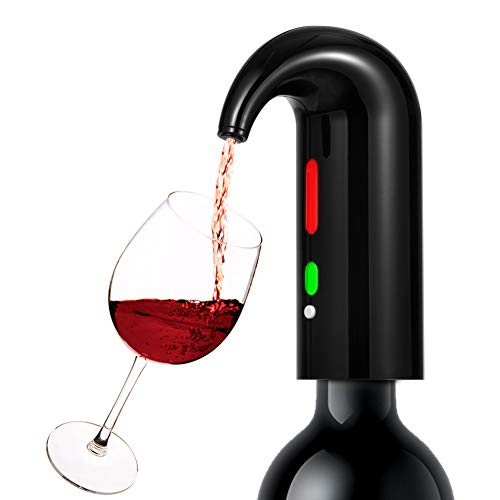 Aireador eléctrico de vino, bomba de un solo toque, decantador y vertedor de vino automático, dispensador de vino para vino tinto y blanco, recargable, se adapta a la mayoría de las botellas