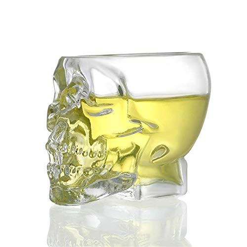 Kakymjxnj - Vaso de whisky con diseño de calavera