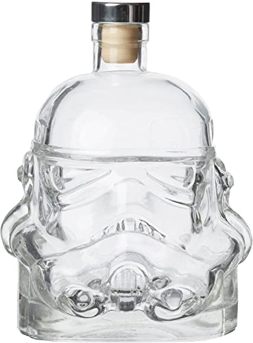 Decantador Stormtrooper Original, 750 ml, Decantador de Whisky Transparente, Sello de Corcho Original, para Whisky, Bourbon, Scotch & Gin, Decantador de Whisky para Hombres y Mujeres - ThumbsUp!