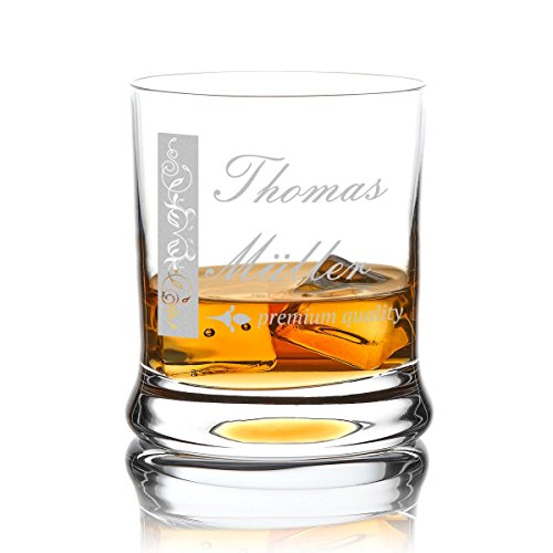 Leonardo - Vaso de whisky personalizable con grabado personalizado