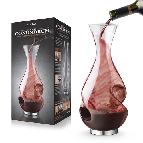 L'Grand Conodrum Decantador para vino Aireador Botella completa 750ml de capacidad