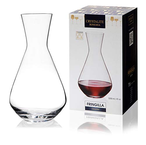 Decantador de vino de 1200 ml, cristal bohemio