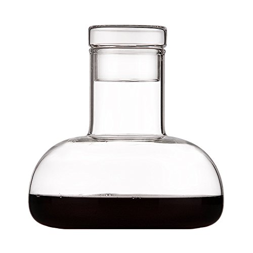 TAMUME 1,5 litros Vino Blanco y Vino Tinto Decanater Vidrio Jarra de Vino Carafe con Tapón de Vidrio Sellado de Corcho Ideal para Vinagre de Vino Caliente para Navidad Decantador Aireador Cristal