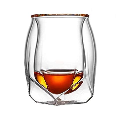 7°MR Copas de vino 4 Unidslote Gran Bretaña Glen Norlan Whisky Rock Glass Doble cubierta Whisky Wine Cup XO Chivas Brandy Snifer Der Whiskybecher