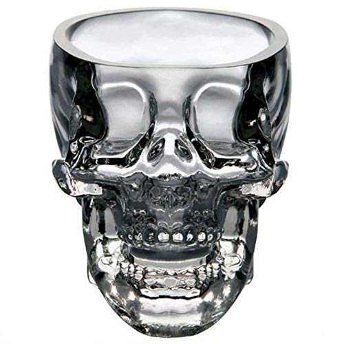 FORD KING Vaso de cristal de calavera para whisky