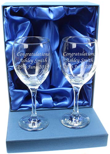 Go Find A Gift Par de copas de vino personalizadas.