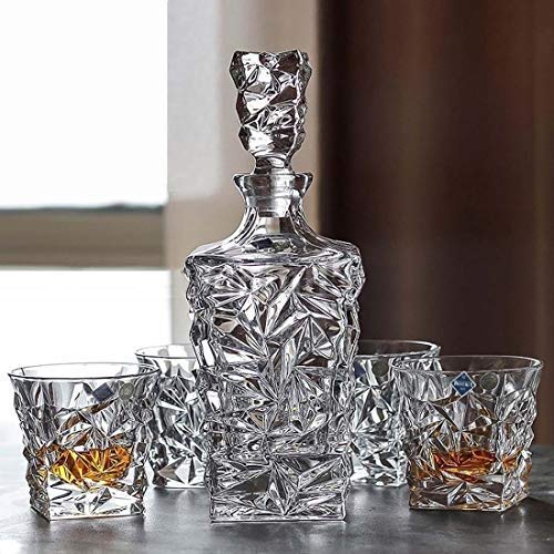 Bohemia Whisky de Juego de regalo Glacier Cristal Jarra + 4 Vasos
